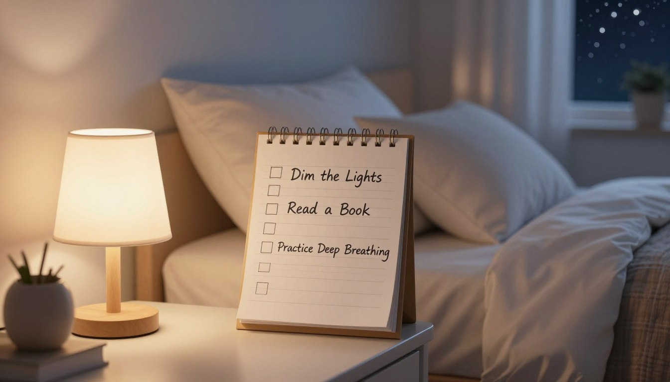 Night routine checklist for better sleep