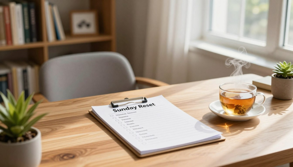 Sunday reset checklist