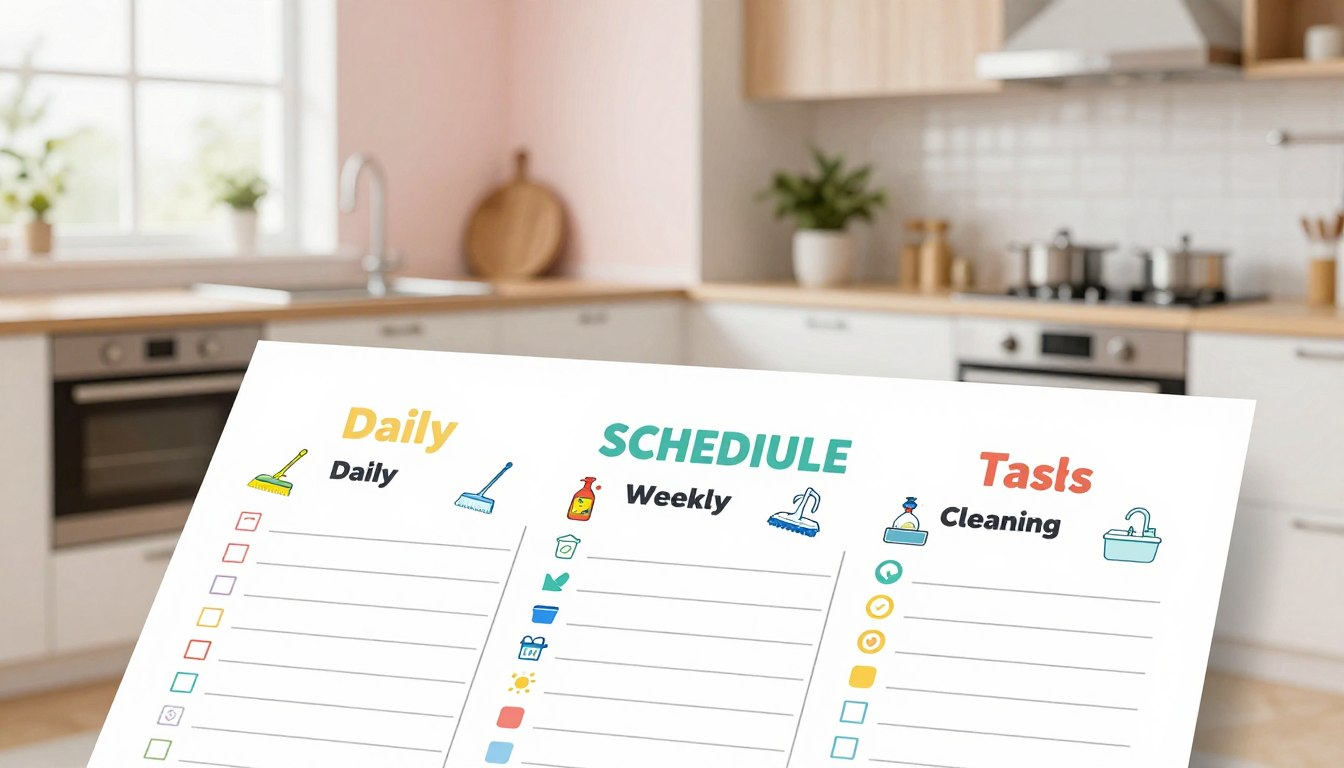 Kitchen cleaning schedule printable