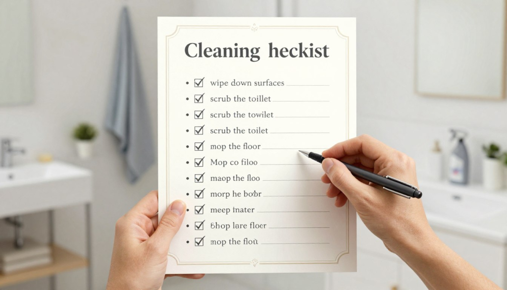 Bathroom cleaning checklist printable