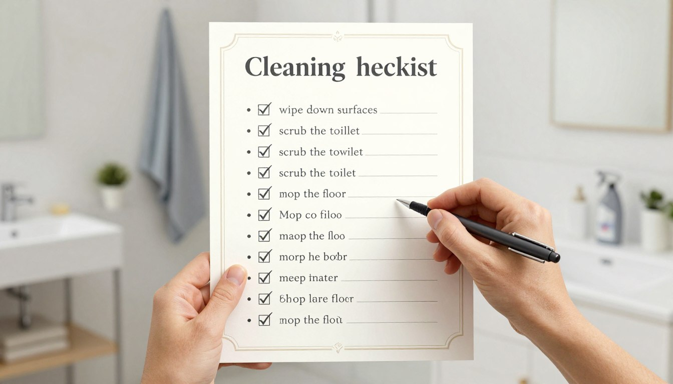 Bathroom cleaning checklist printable